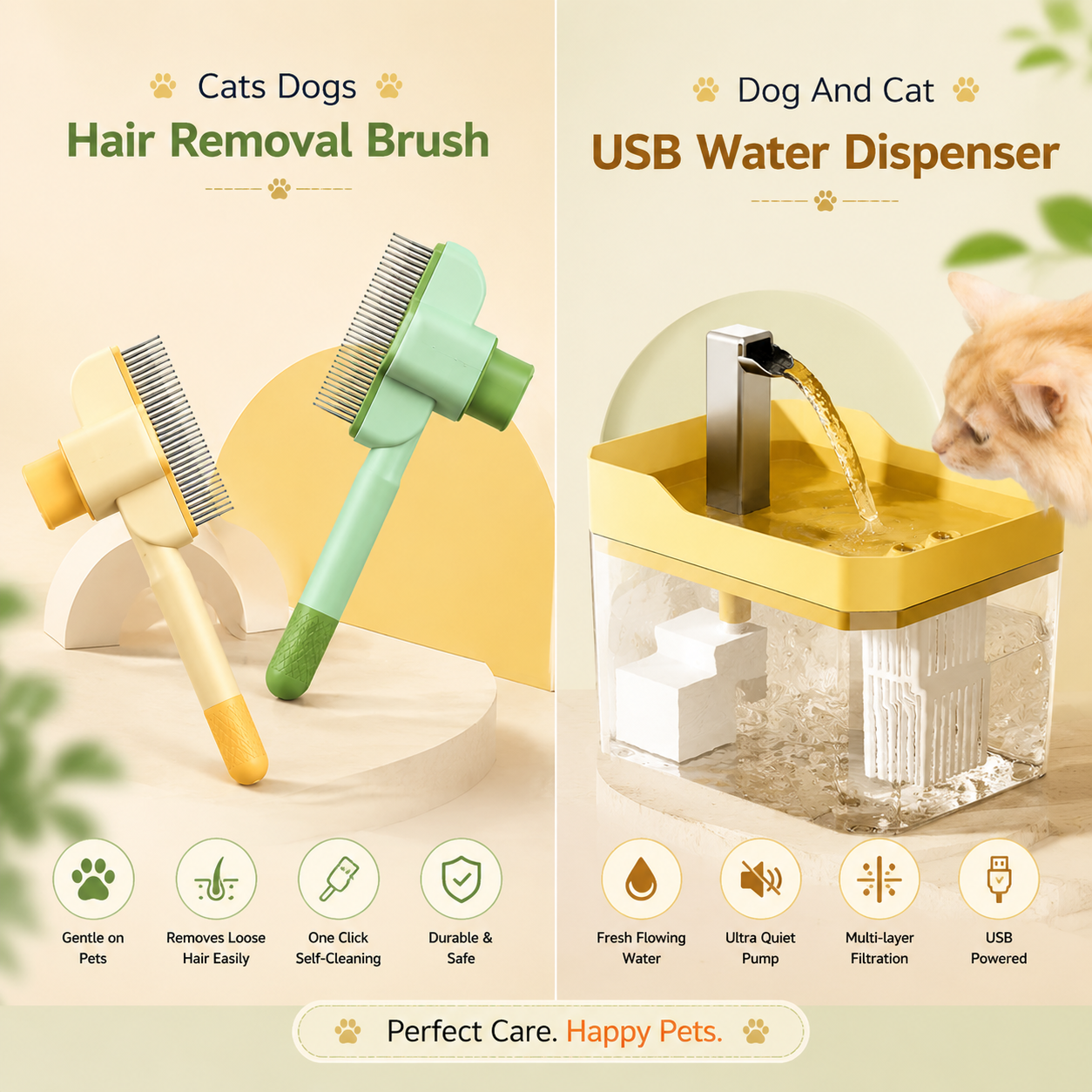 Cats Dogs Hair Removal Brush