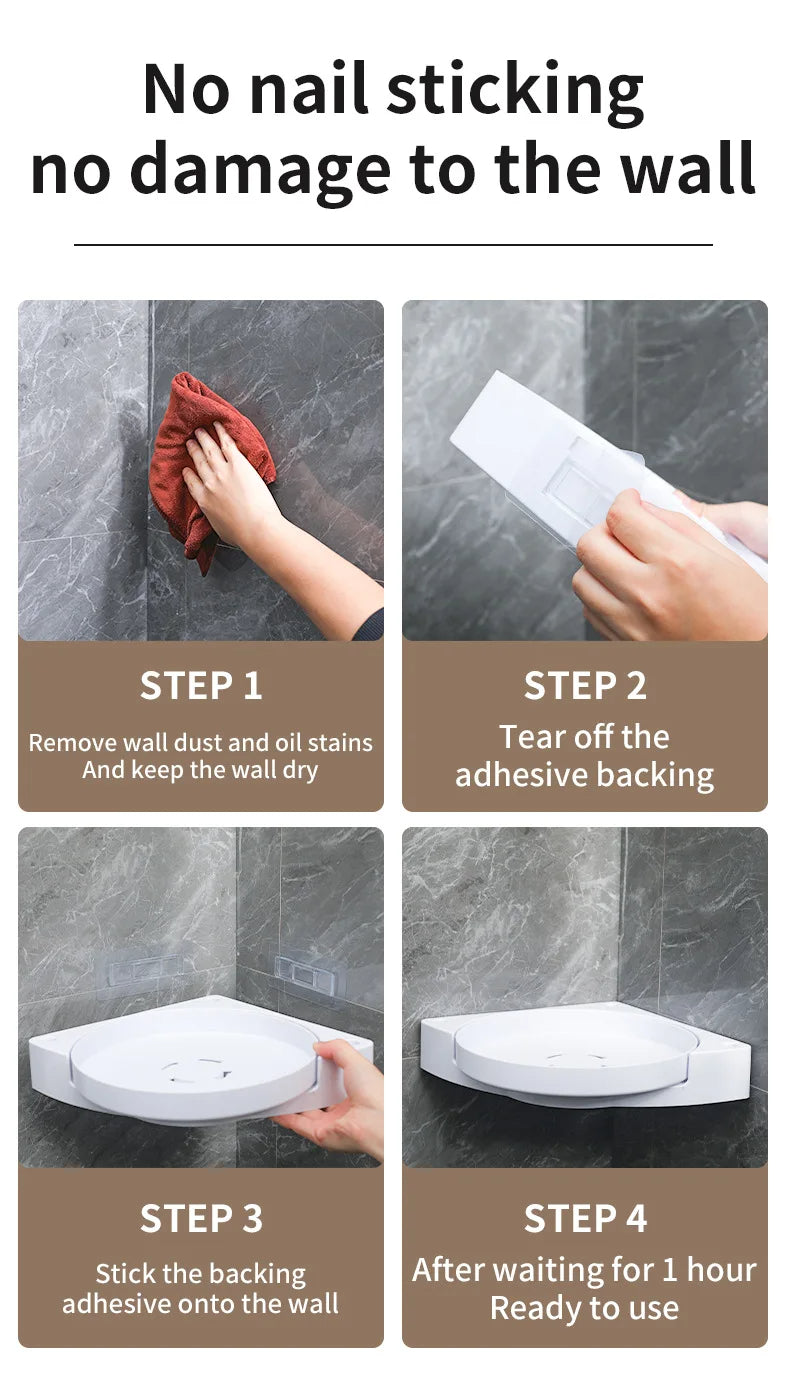 360° Rotating Bathroom Shelf