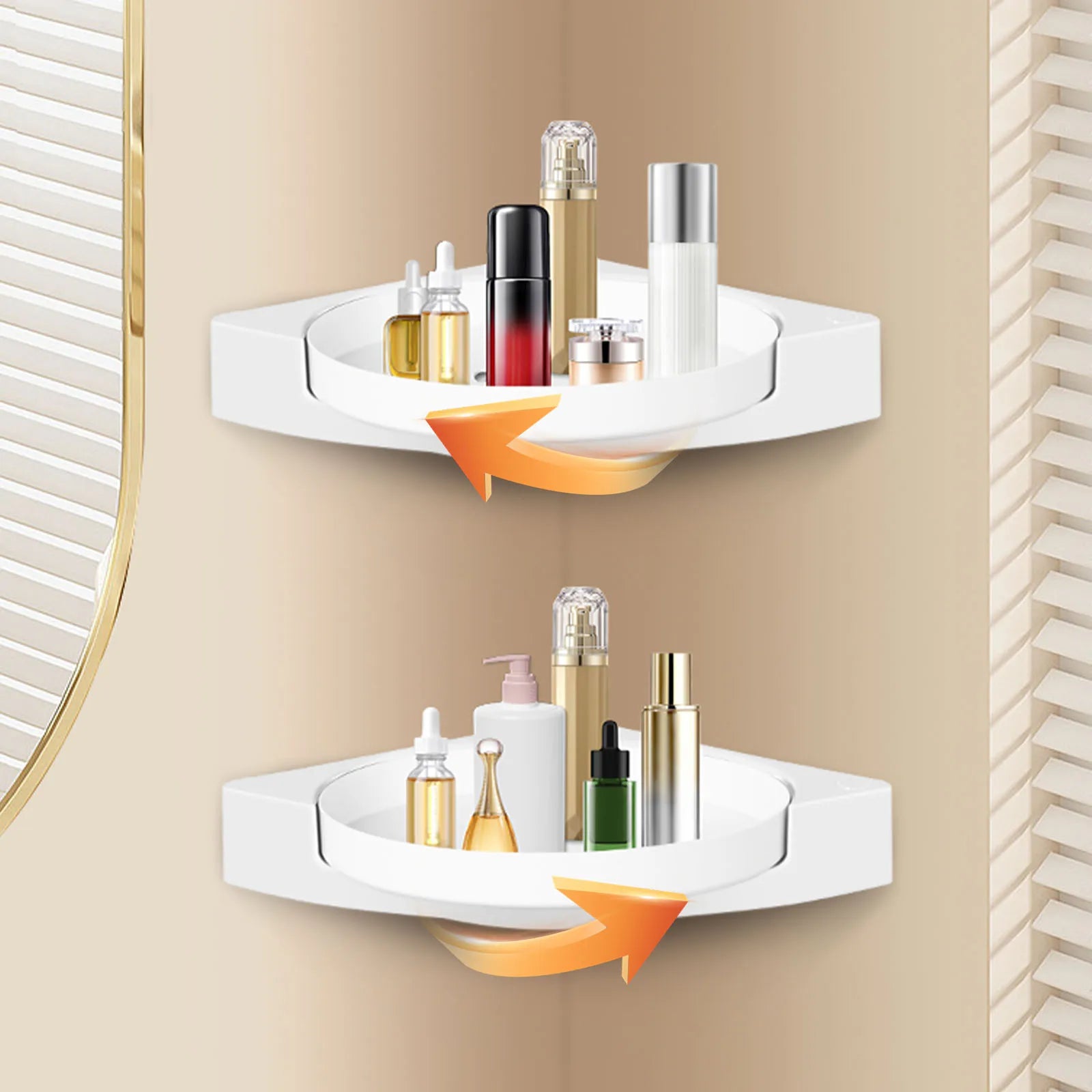 360° Rotating Bathroom Shelf