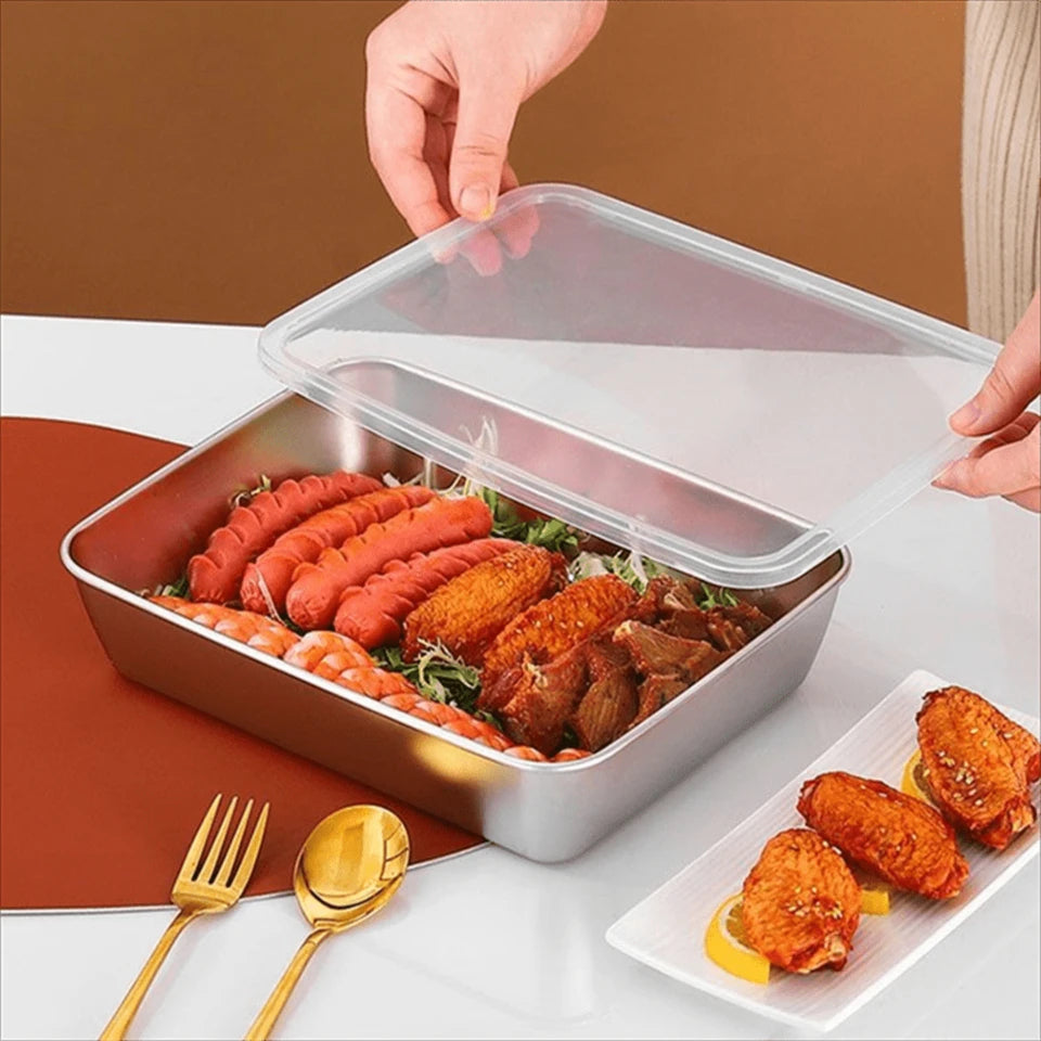 Steel kitchen storage box