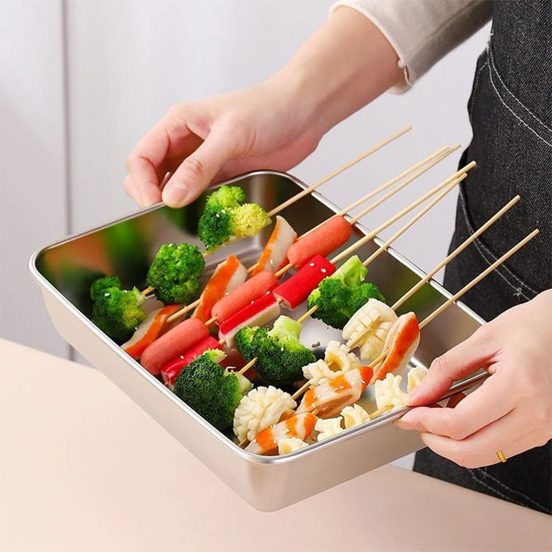 Steel kitchen storage box
