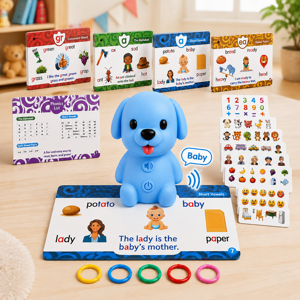 Interactive Phonics Learning Card Reader