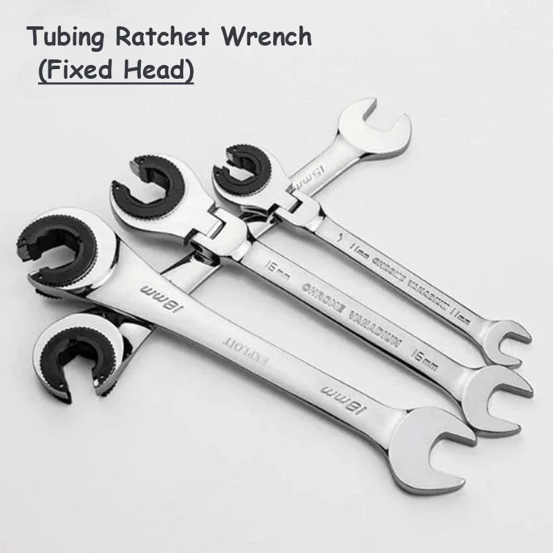 Movable Head Flare Nut Ring Spanner Set