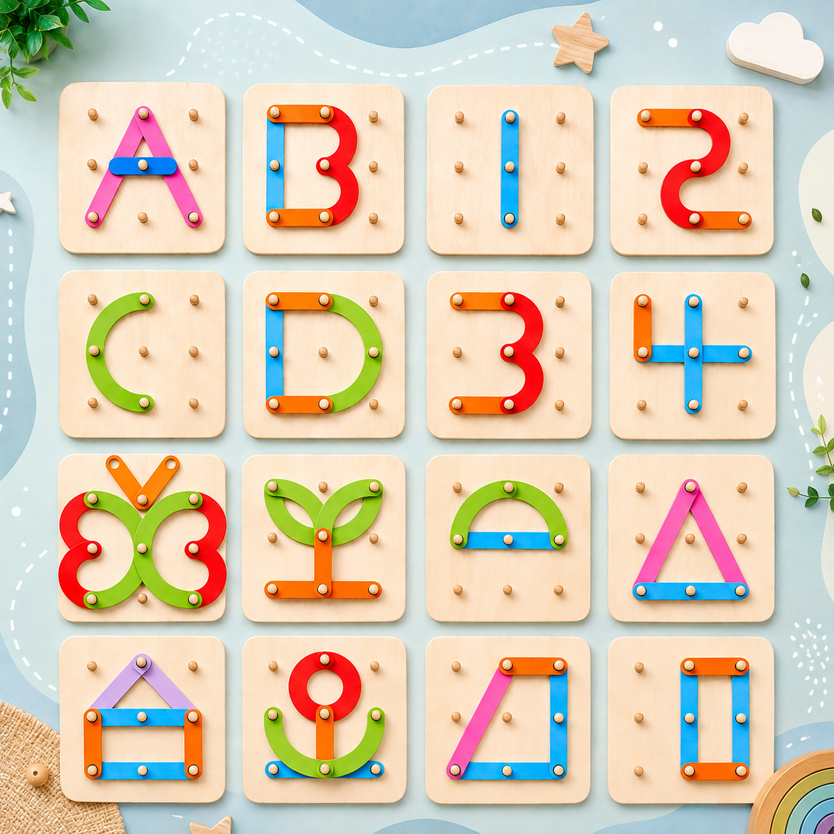 Wooden Creative Puzzle Board