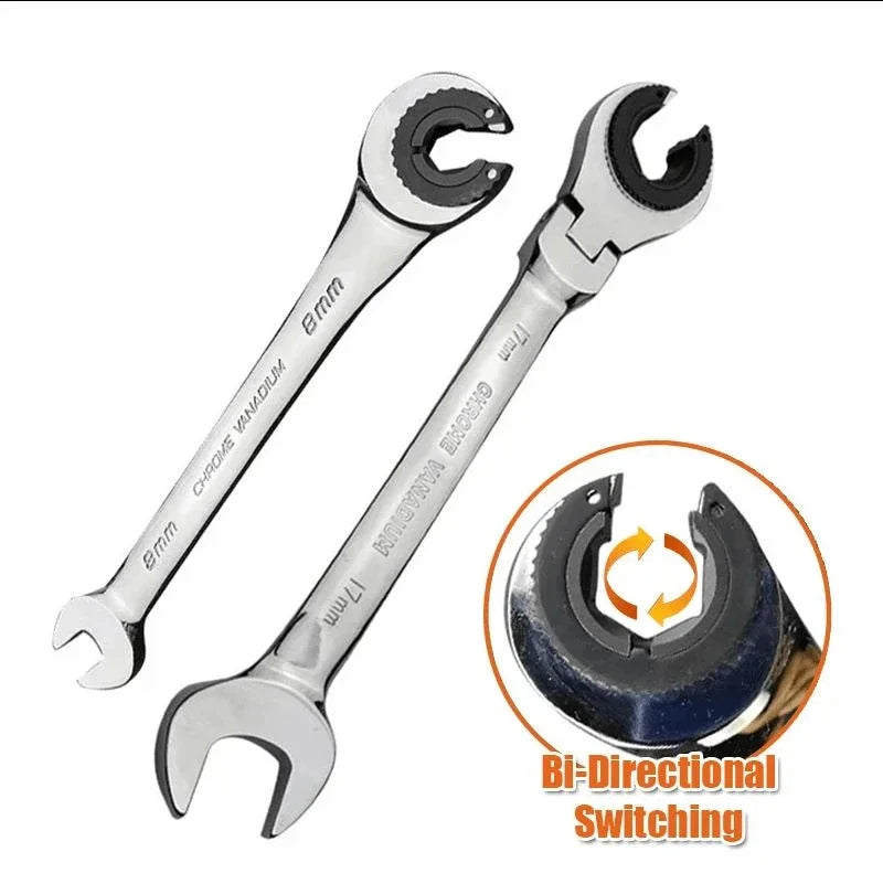 Movable Head Flare Nut Ring Spanner Set