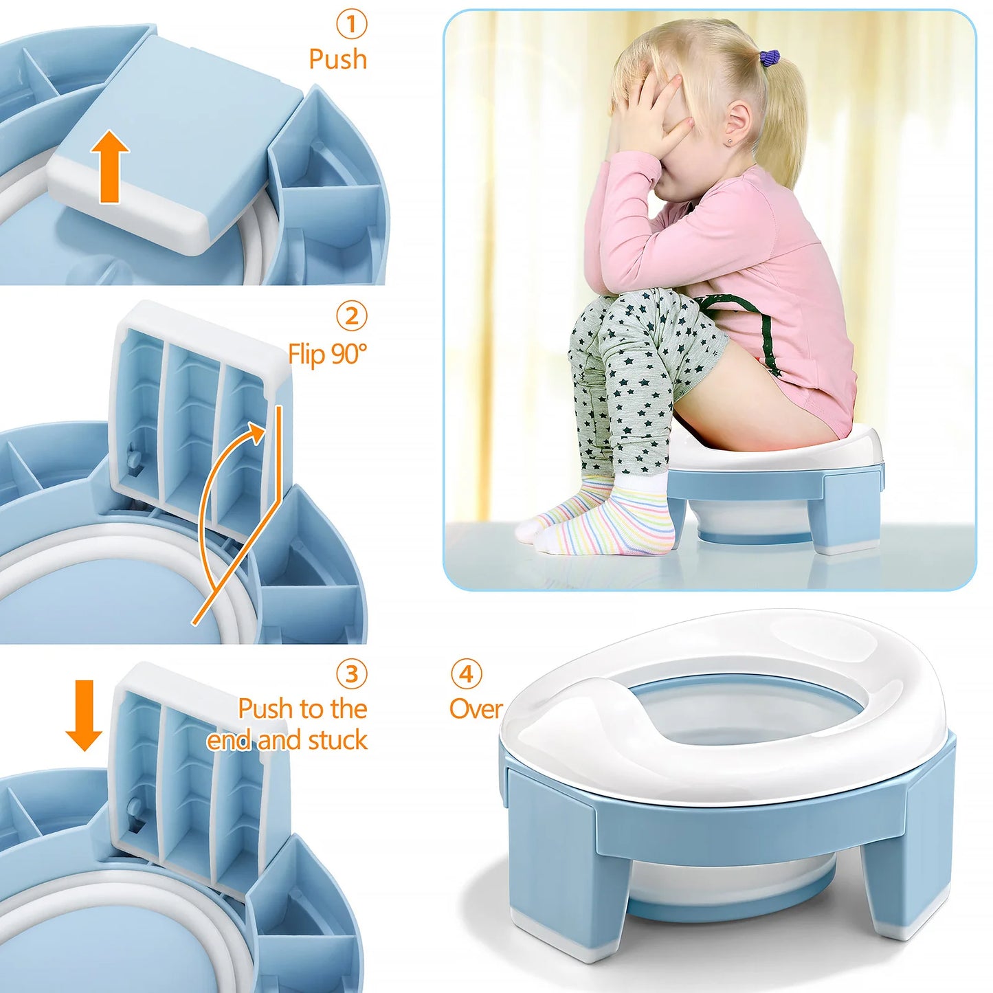 Baby Potty Training Travel Portable Foldable Toilet Seat