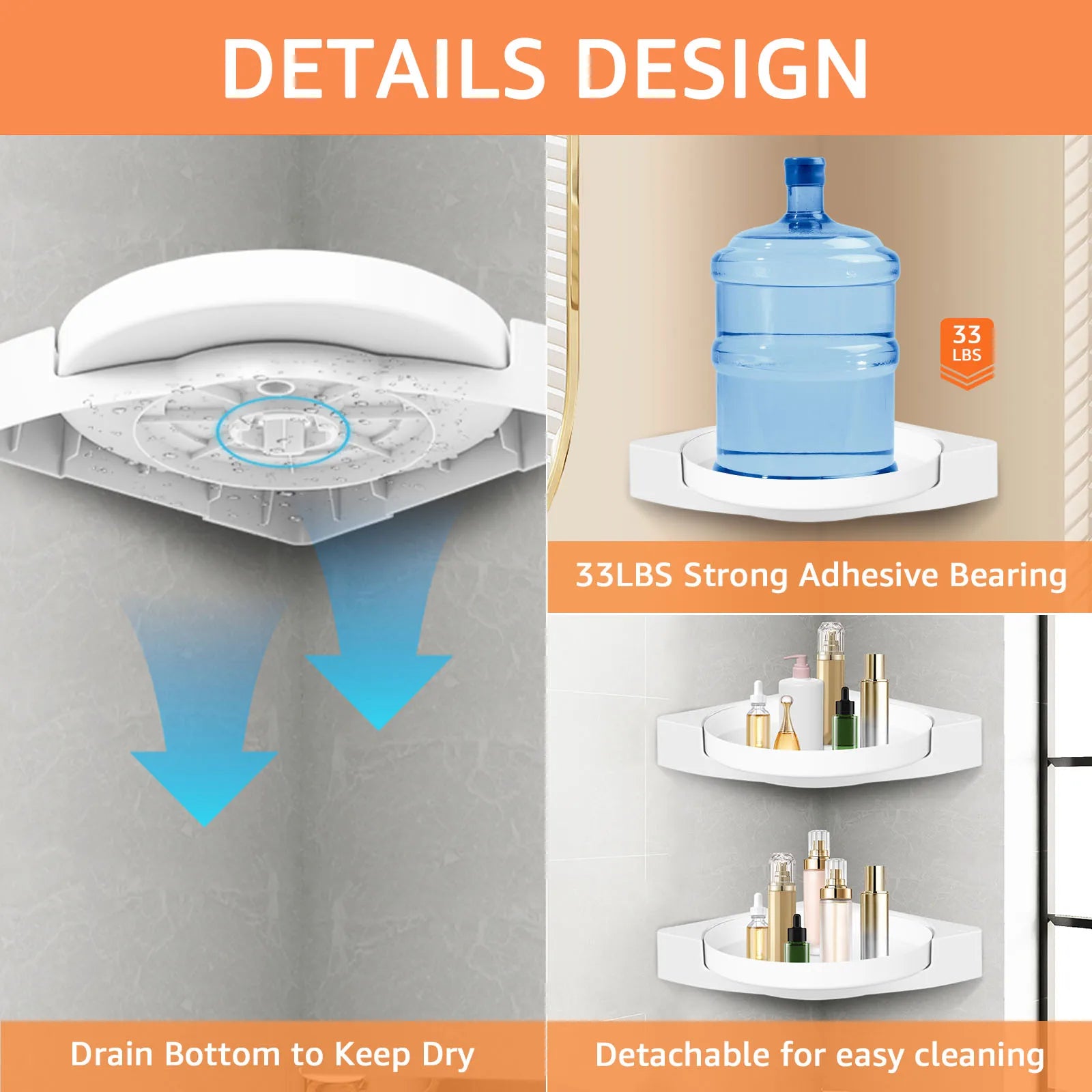 360° Rotating Bathroom Shelf