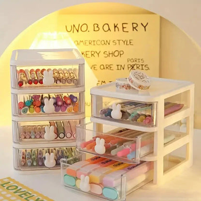 Rabbit Ear Layered Desk Organizer Box