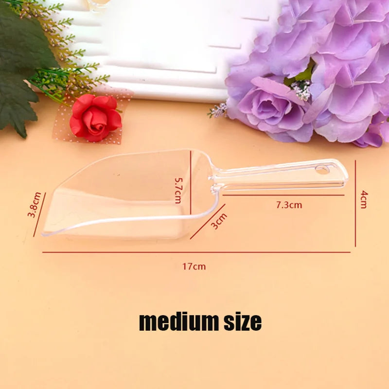 Mini Clear Plastic Measuring Shovel Scoop