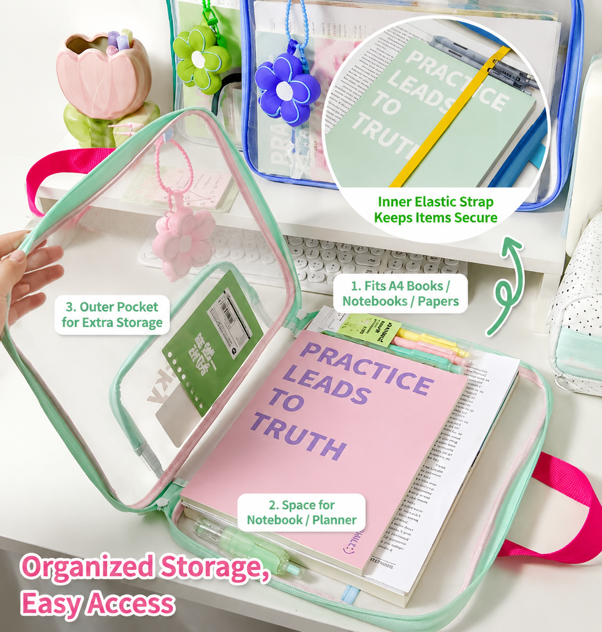 Transparent Student Carry Organizer