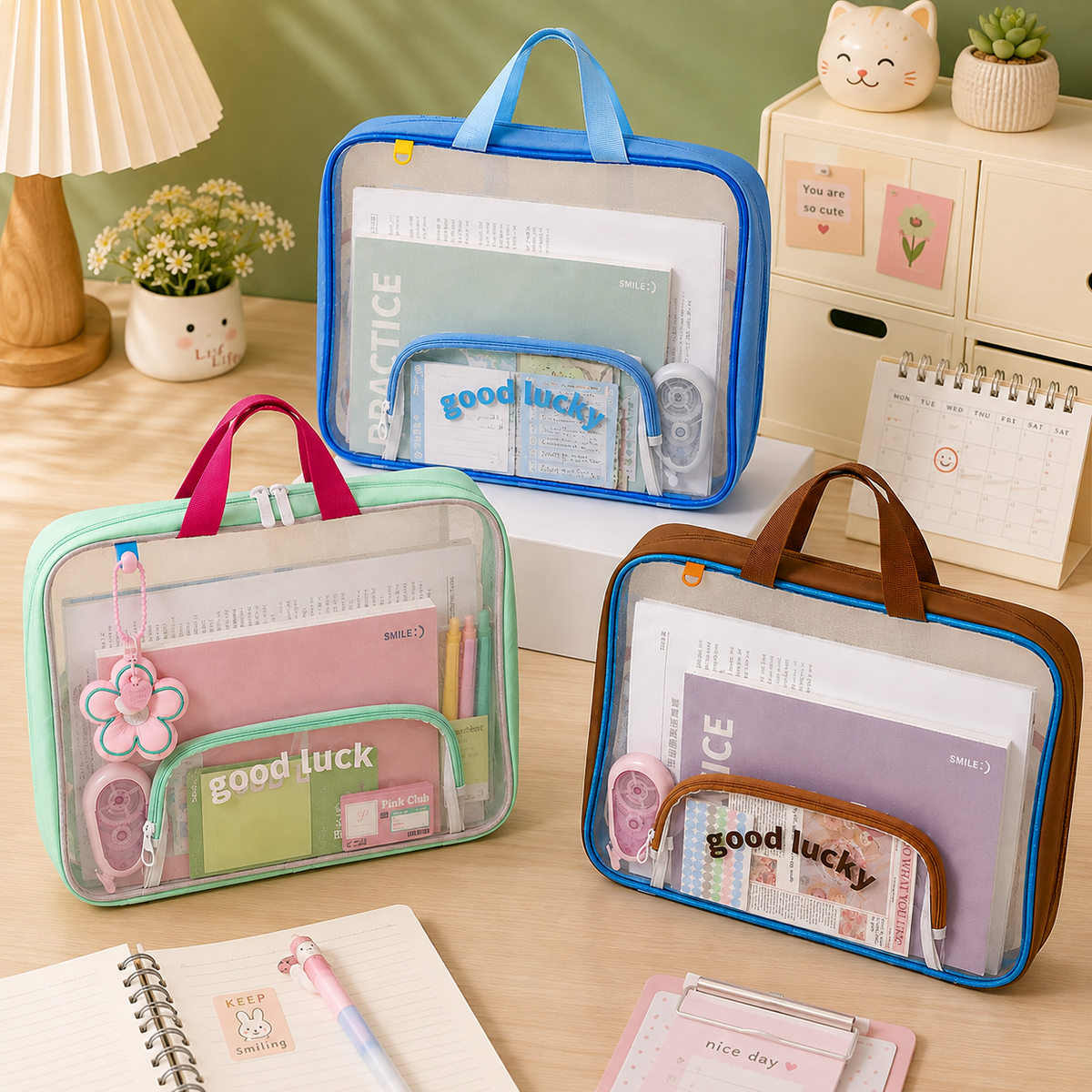 Transparent Student Carry Organizer