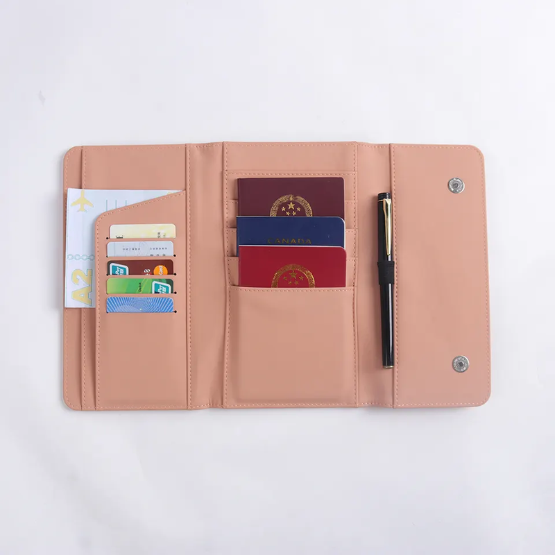 Luxury Travel Leather Family Passport Wallet