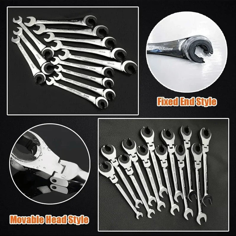 Movable Head Flare Nut Ring Spanner Set — checklist