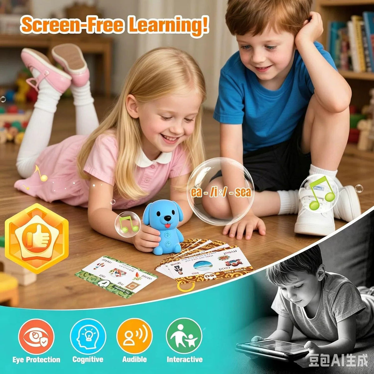 Interactive Phonics Learning Card Reader