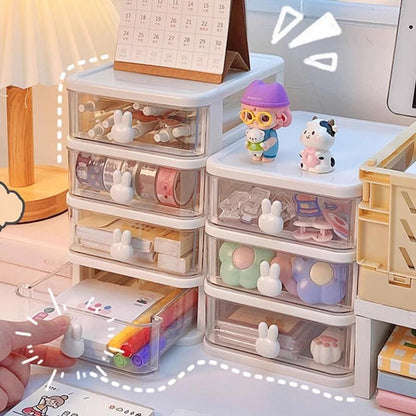 Rabbit Ear Layered Desk Organizer Box