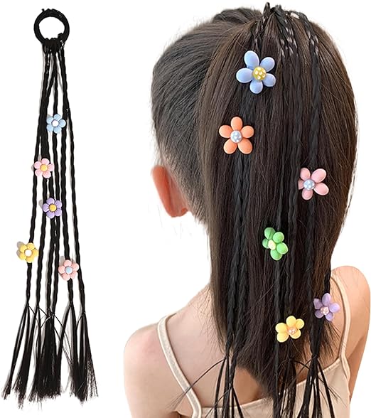 Girl's Braided Hair Extension with Beads