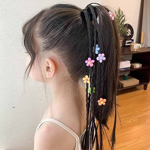 Girl's Braided Hair Extension with Beads