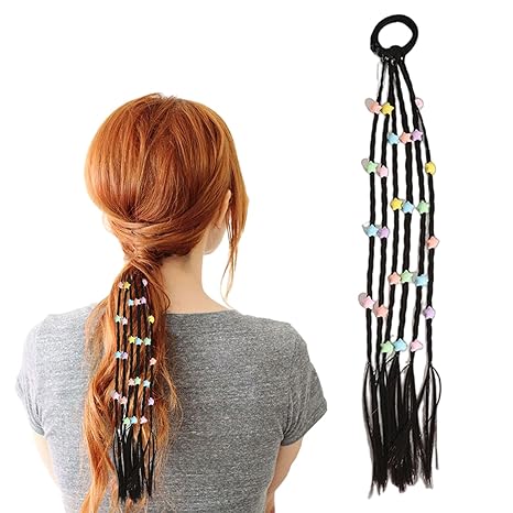 Girl's Braided Hair Extension with Beads