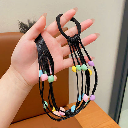 Girl's Braided Hair Extension with Beads