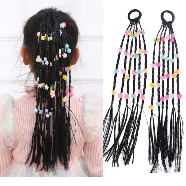 Girl's Braided Hair Extension with Beads